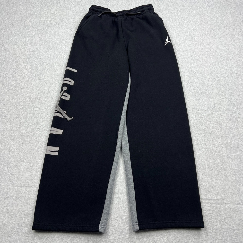 Nike Air Jordan Pants Youth Boys Large Black Future Flight Wide Leg Sweatpants